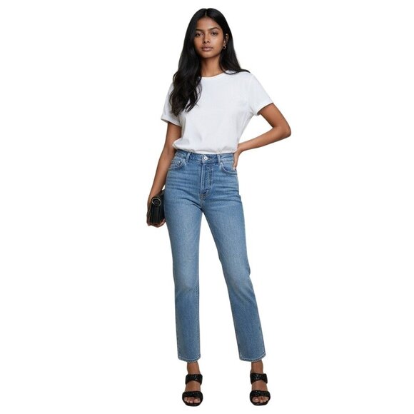 Boyish Jeans Dempsey Blue Clair’s Knee High Rise Straight Leg Jeans - Size 27 - Picture 1 of 9